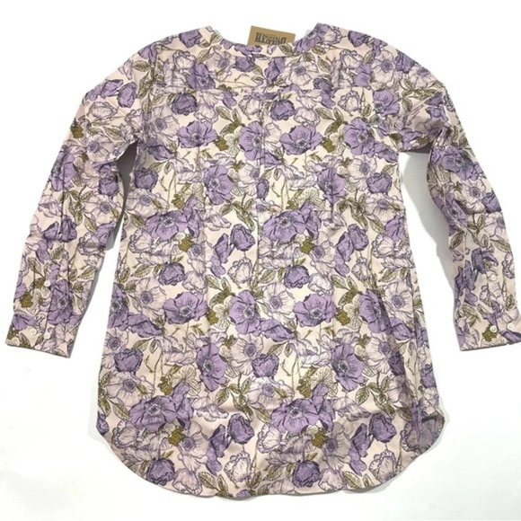 New Duluth Wrinkle Fighter Tunic Shirt Purple Floral - Picture 2 of 5